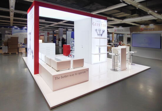 Messestand geister medizintechnik mueller messebau eacts2023 1