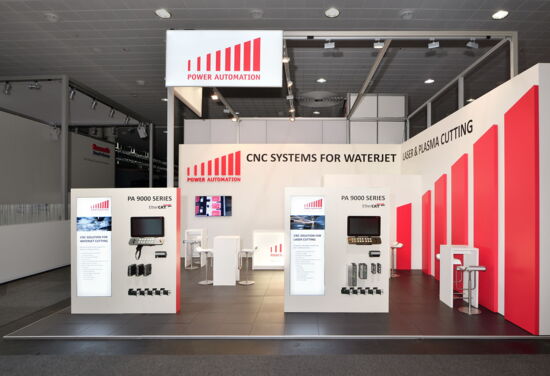 Messestand powerautomation mueller messebau euroblech 2016 2
