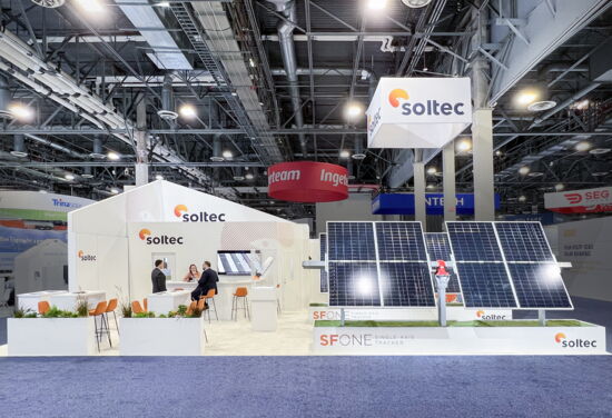 Messestand soltec mueller messebau spi2023 2