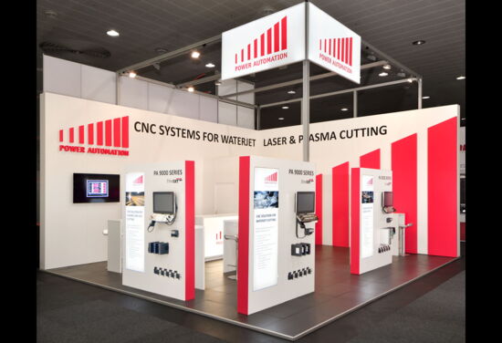 Messestand powerautomation mueller messebau euroblech 2016 1