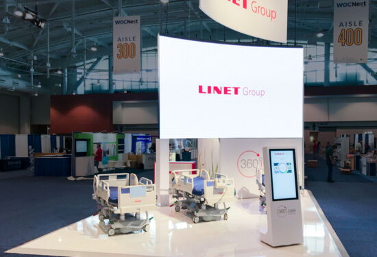 Exhibition booth Linet WocNext Nashville19 Mueller International Exhibit Services 04