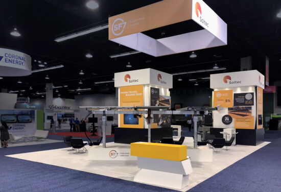 Exhibition booth soltec spi Mueller International Exhibit Services anaheim 03