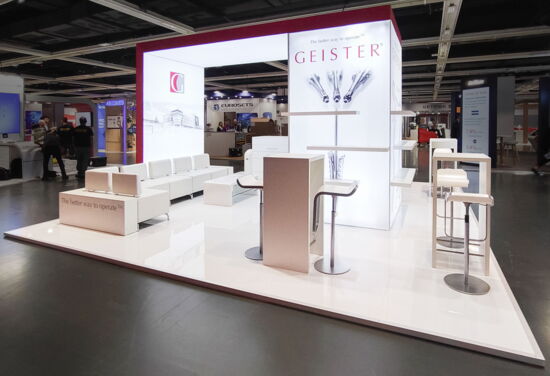 Messestand geister medizintechnik mueller messebau eacts2023 2