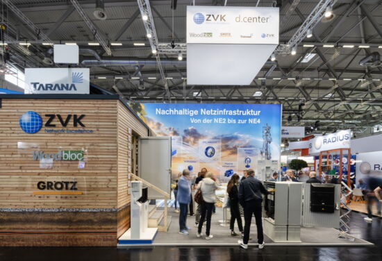 Messestand zvk mueller messebau angacom 2026 6
