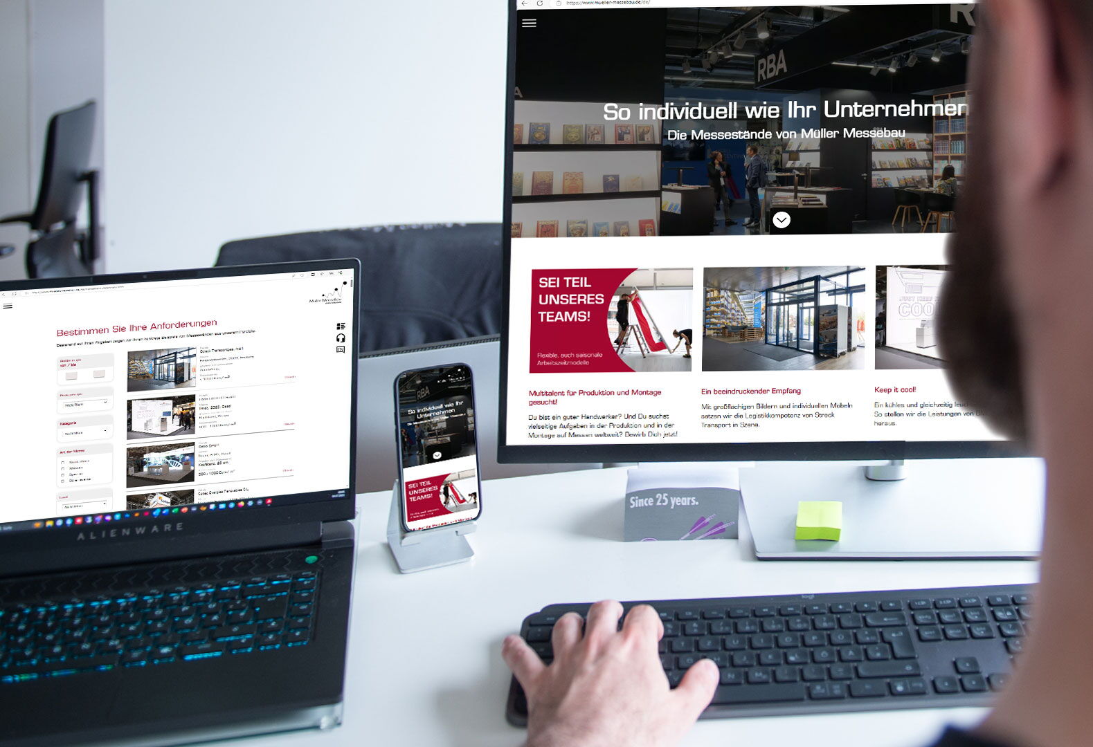 With our new website you can see our booths in large, significant images.