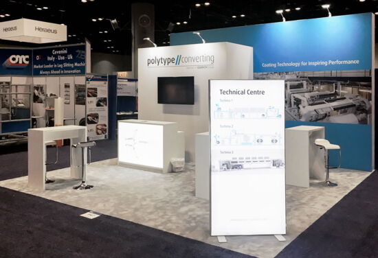 Exhibition booth Polytype ICE Orlando17 Mueller International Exhibit Services 01