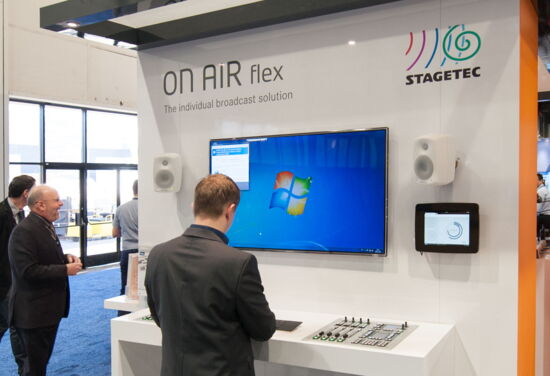 Exhibition booth Stagetec Salzbrenner NAB LasVegas Mueller International Exhibit Services 01