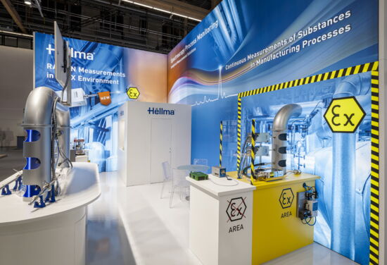 Messestand HellmaAnalytica mueller messebau Achema2024 3