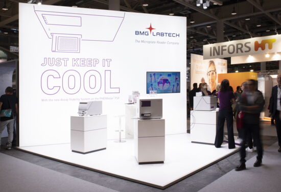 Messestand bmg mueller messebau ilmac2023 2