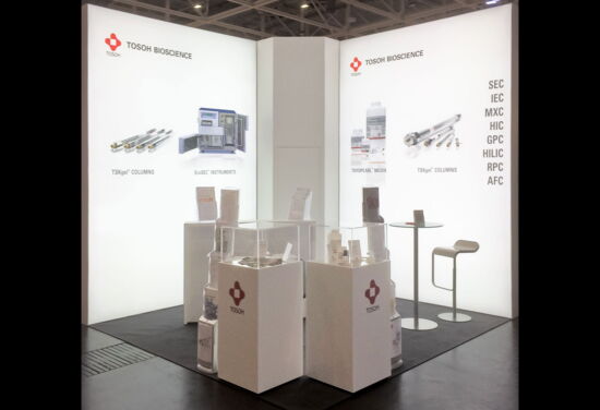 Messestand tosoh mueller messebau labvolution2017 01