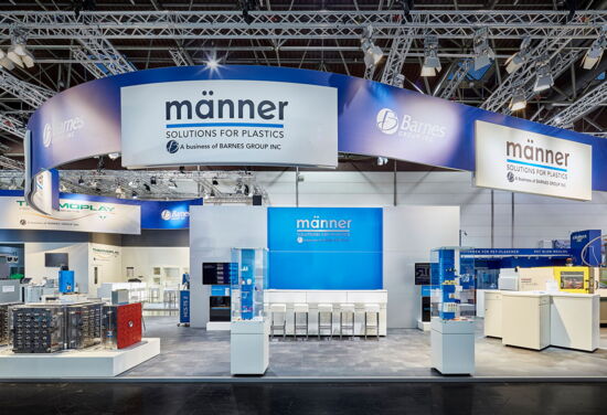 Messestand maenner thermoplay synventive mueller messebau k 2016 17