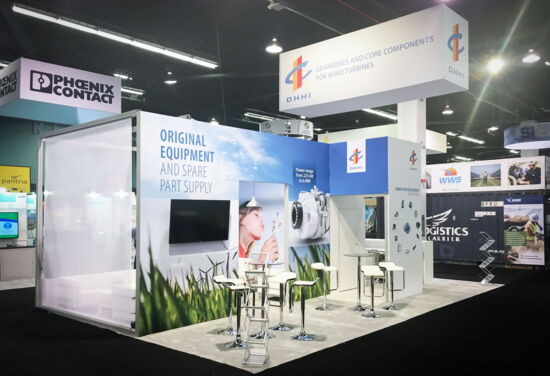 Exhibition booth DHHI AWEA Anaheim Mueller International Exhibit Services 01