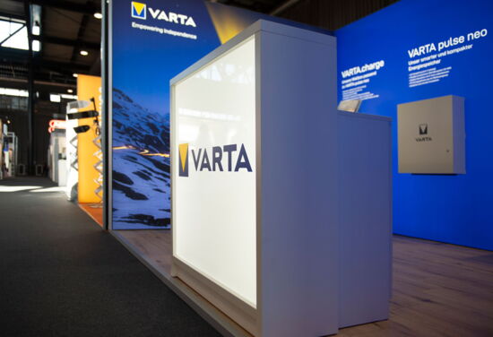 Messestand varta mueller messebau electra2022 2