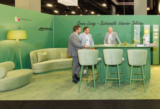 Exhibition booth FurnitureClub CSIE Miami23 Mueller International Exhibit Services 01