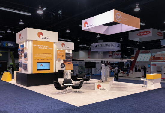 Exhibition booth soltec spi Mueller International Exhibit Services anaheim 02