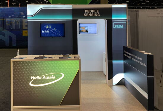 Messestand hella aglaia mueller messebau apta2021 2