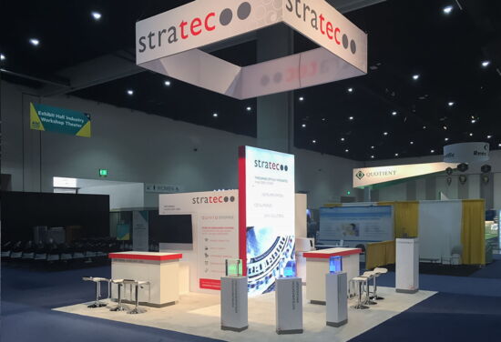 Exhibition booth Stratec AABB SanDiego Mueller International Exhibit Services 01