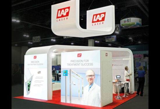 Exhibition booth lap aapm Mueller International Exhibit Services Denver 01