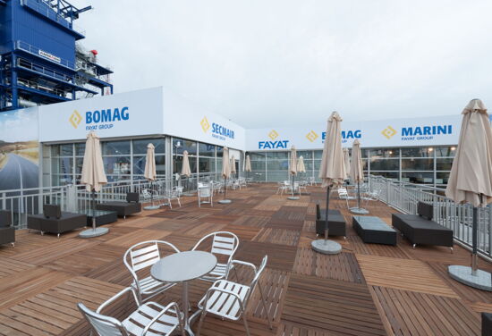 Messestand bomag fayat mueller messebau bauma muenchen 99