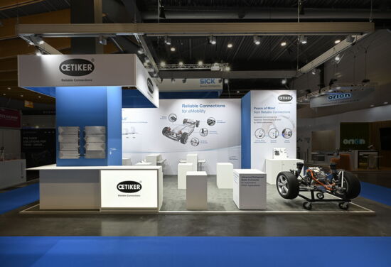Messestand oetiker mueller messebau BatteryShow2024 3