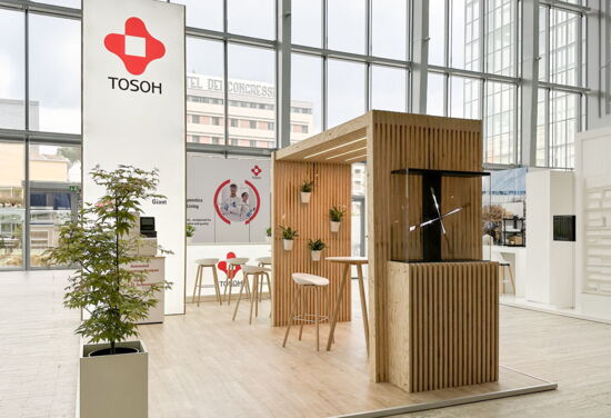 Messestand tosoh mueller messebau worldlab2023 1